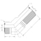 World Wide Fittings Male Flat Face O-Ring Bulkhead to Male Flat Face O-Ring 45 Degree Union Elbow 4375X06X06 - alternate 2